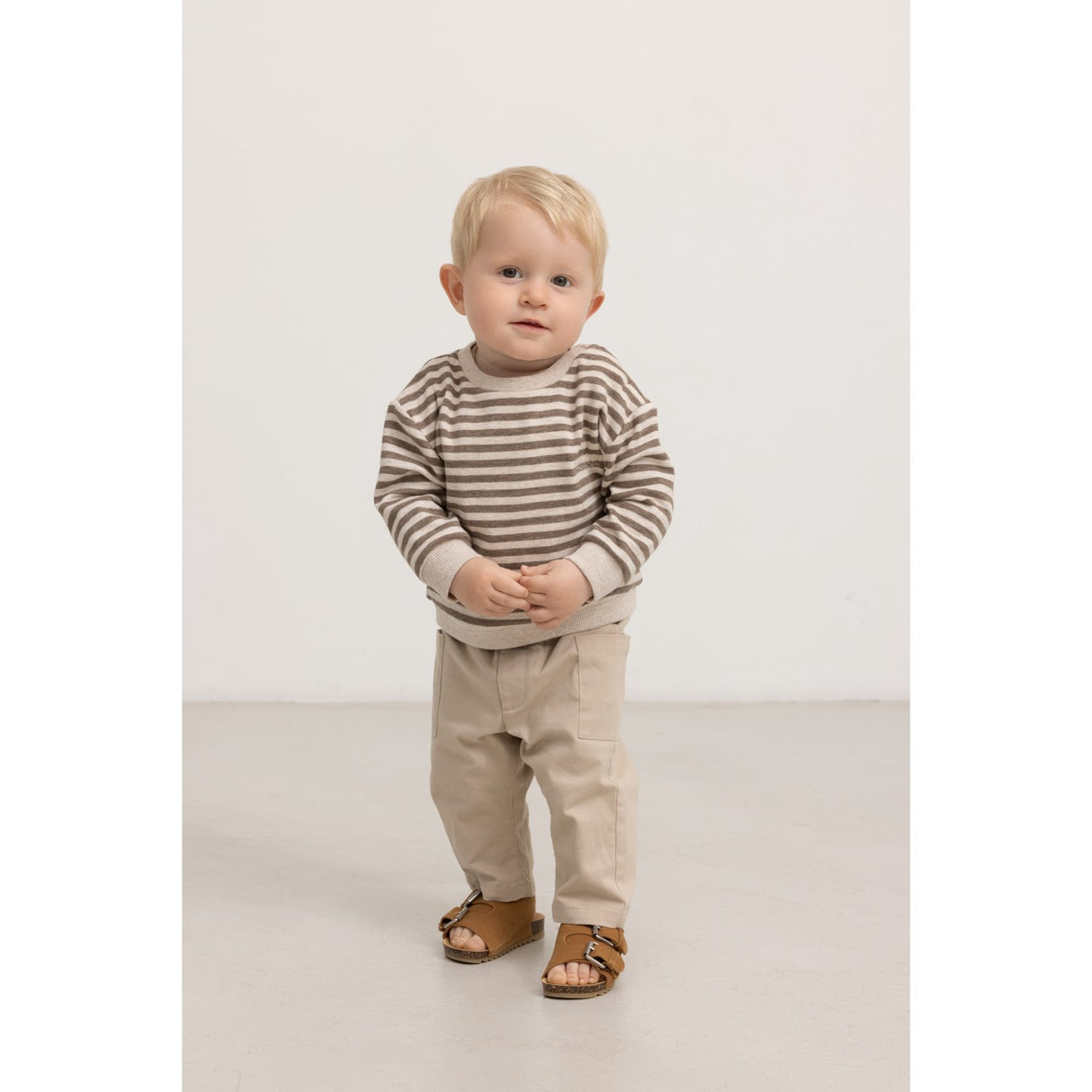 MarMar Modal Sweat Brown Stripe Melange Tammas B Sweatshirt