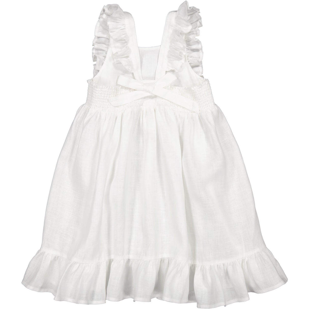 MarMar Linen White Danita Frill Dress