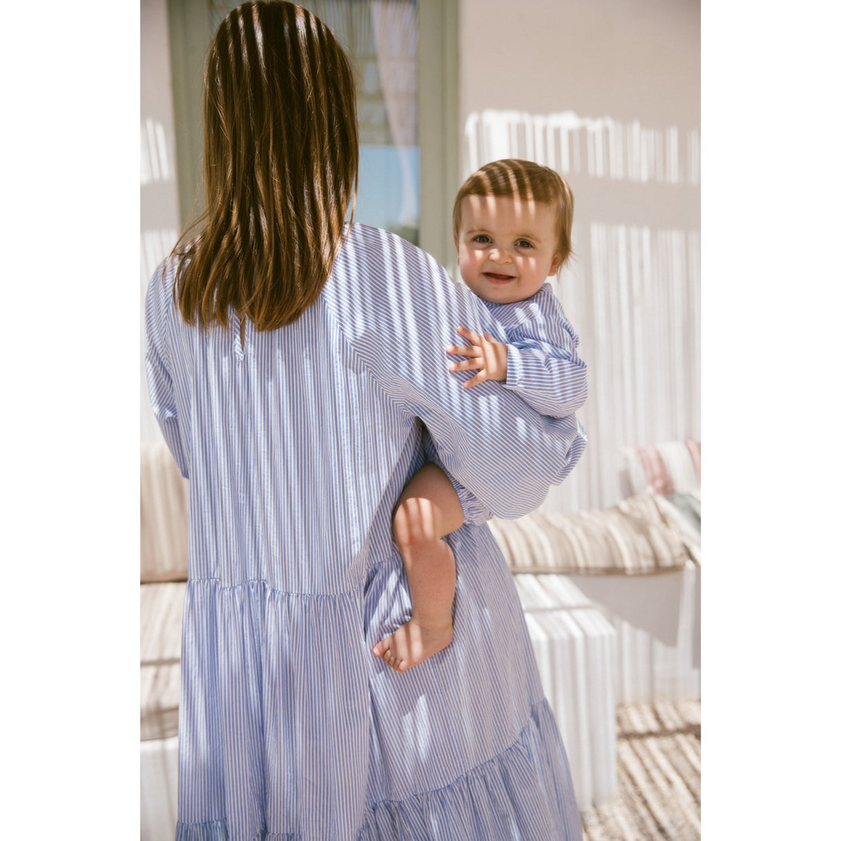 MarMar Poplin Bolich Blue Strips Totoro Shirt