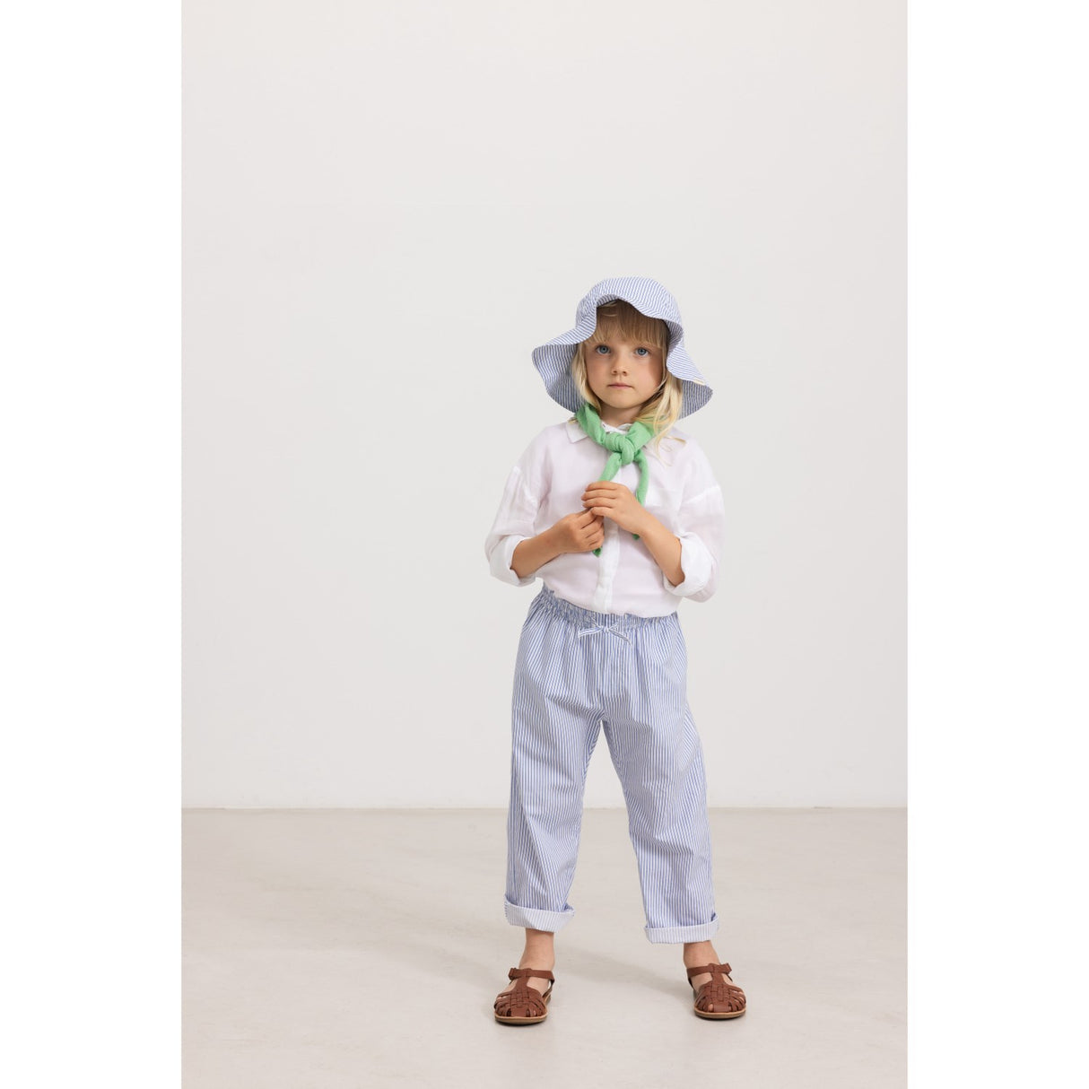 MarMar Poplin Bolich Blue Strips Alba Hat