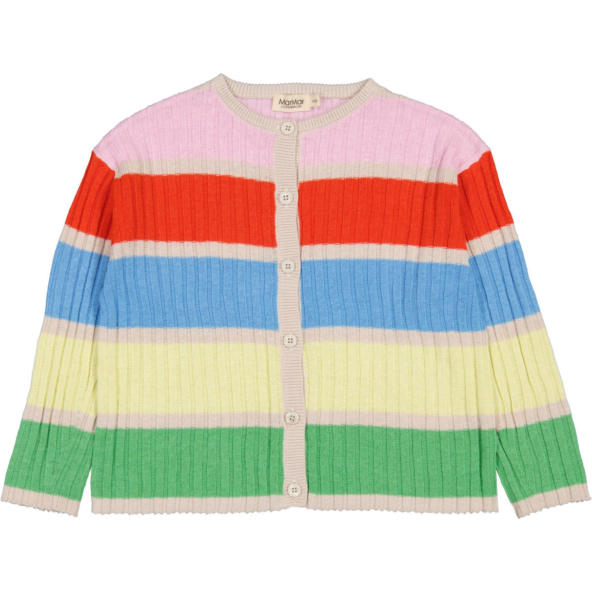 MarMar Linen Mix Stripe Rainbow Tob Cardigan Knitwear