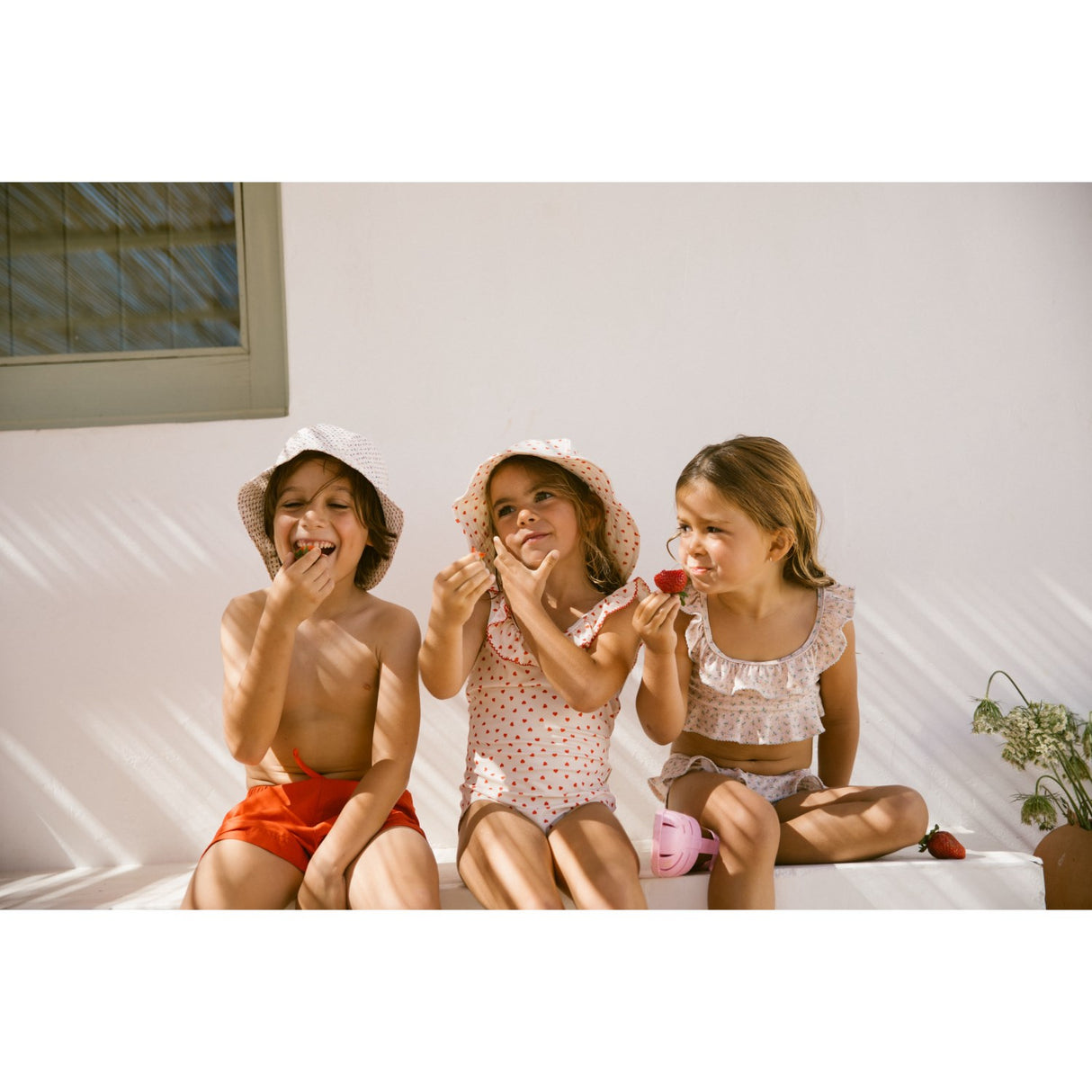 MarMar Swim Print Happy Hearts Alba Splash Long Hat