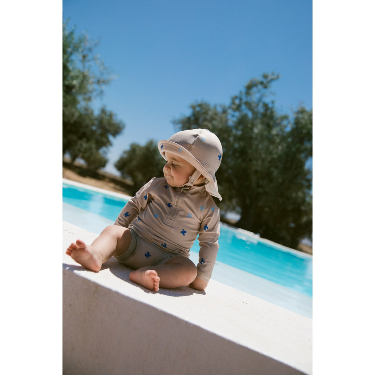 MarMar Swim Print Crab Alba Splash Long Hat