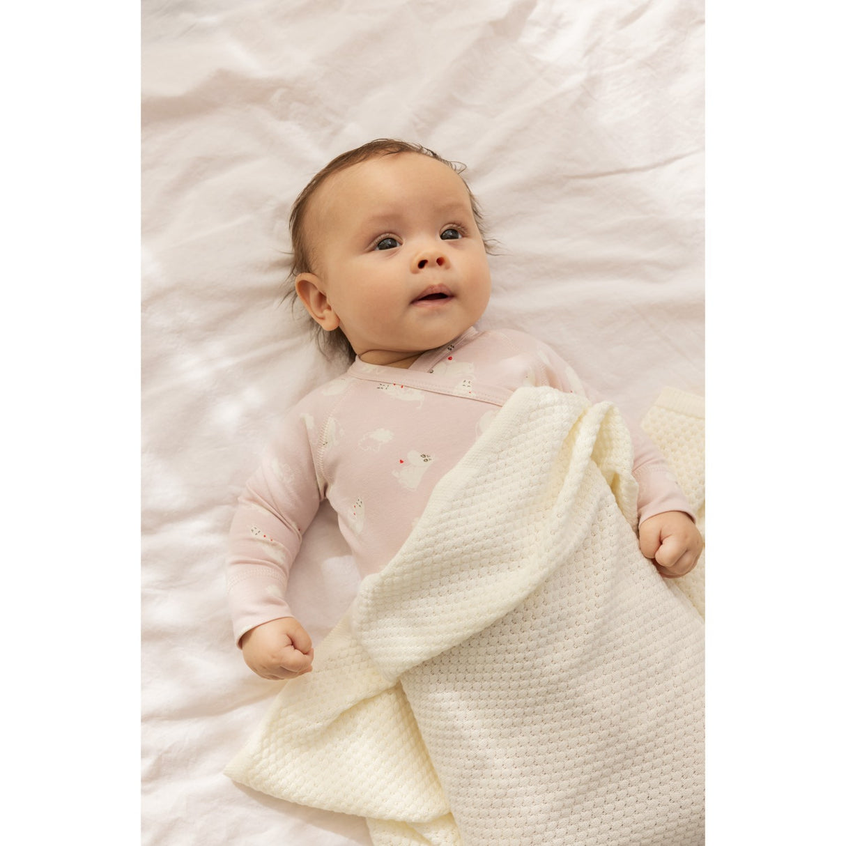 MarMar New Born Modal Mix Honeycomb Gentle White Alia Accessories