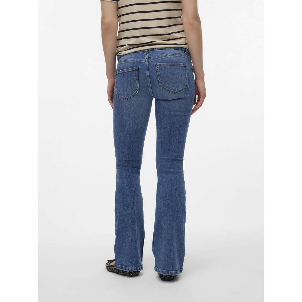 Vero Moda Maternity Medium Blue Denim Sigi Flared Denim Jeans Noos