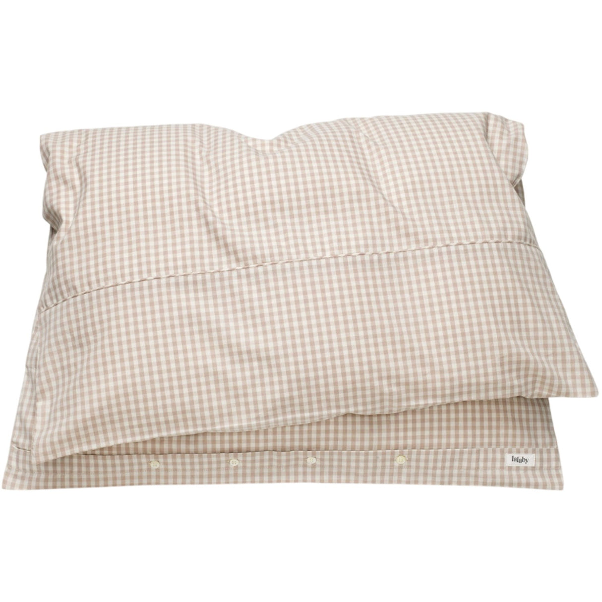 Lalaby Beige Gingham Classic Bedding