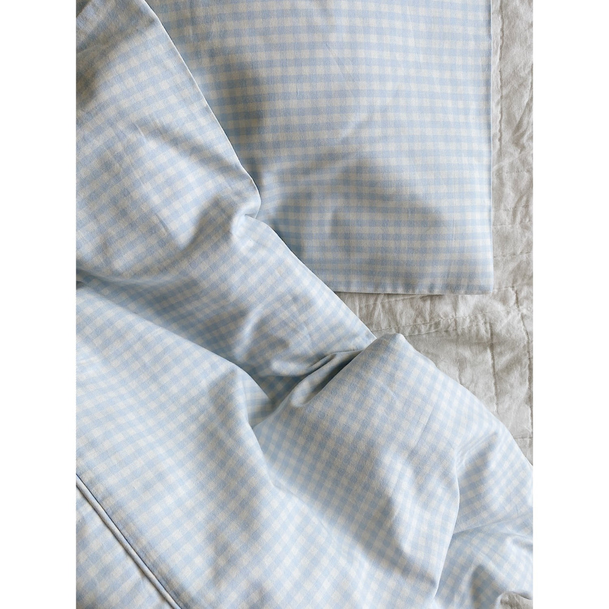 Lalaby Blue Gingham Classic Bedding