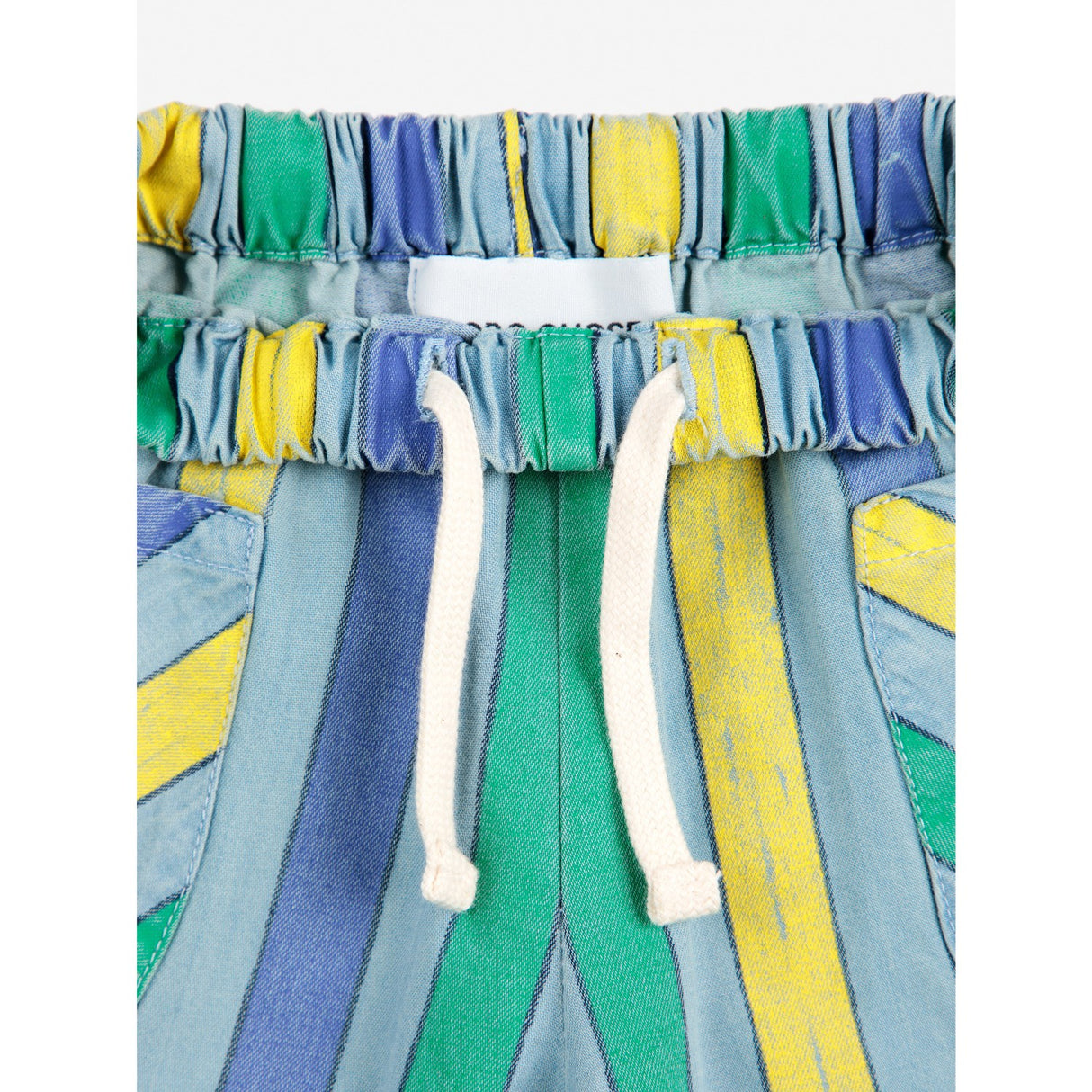 Bobo Choses Light Blue Multicolor Stripes Denim Pants