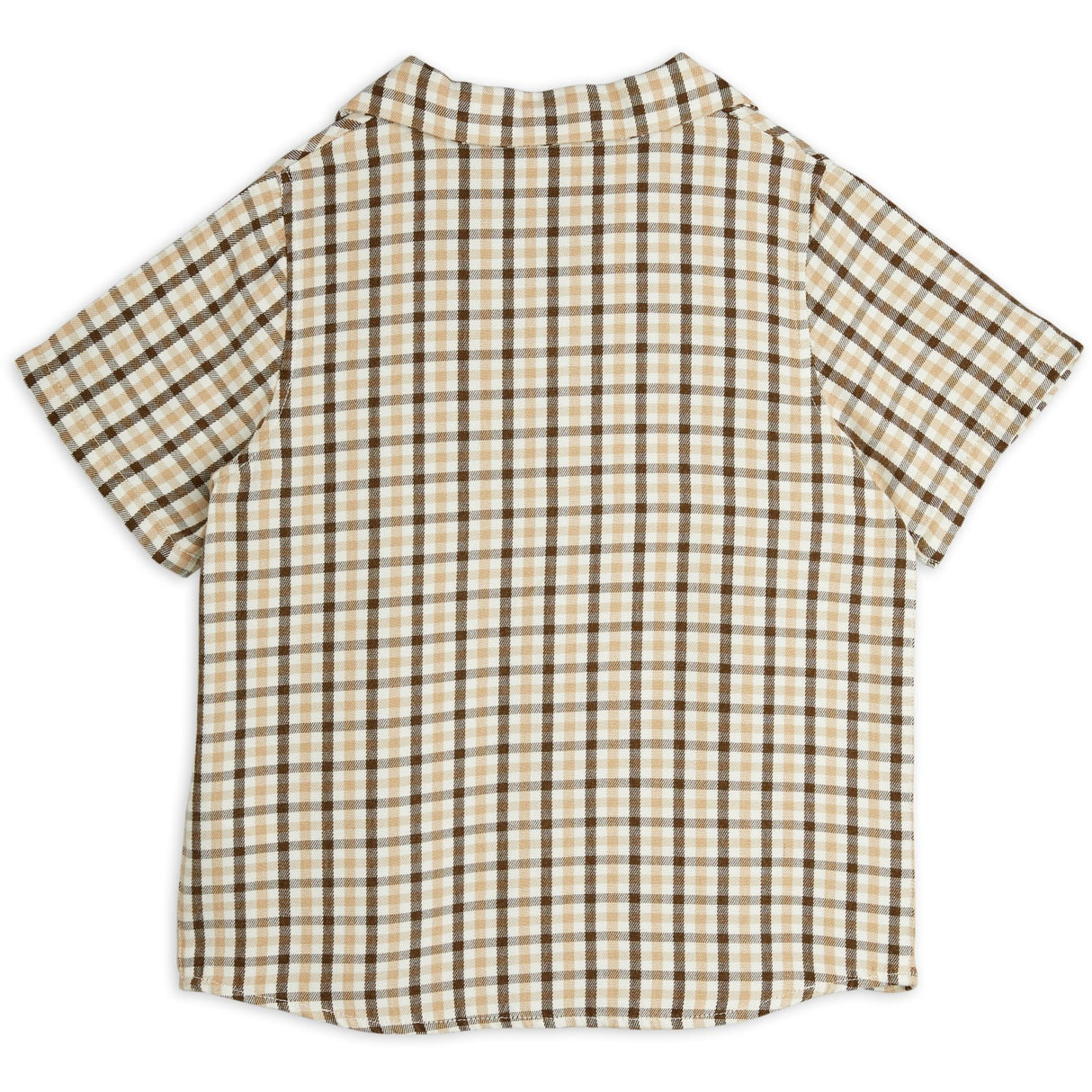 Mini Rodini Beige Gingham Woven Shirt