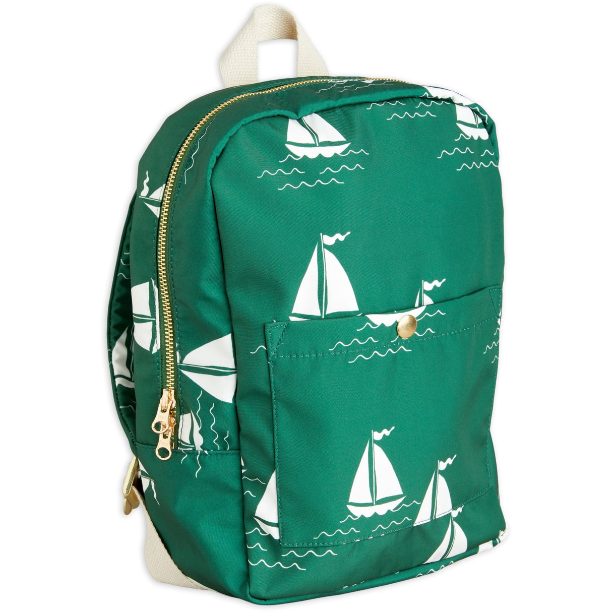 Mini Rodini Green Sailing Boats AOP Backpack