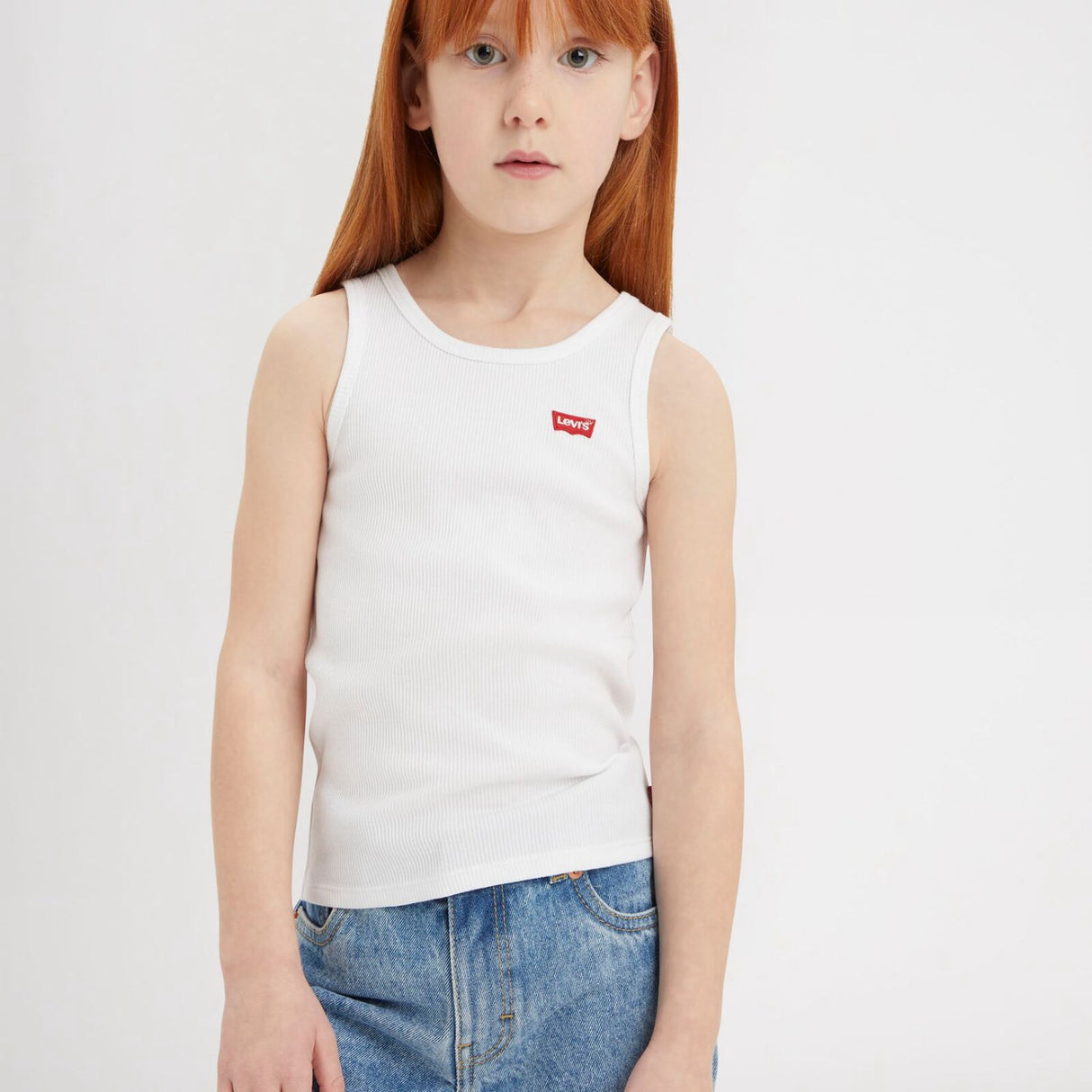 Levi's Bright White Lvg Meet And Greet Ribbed Tank Top