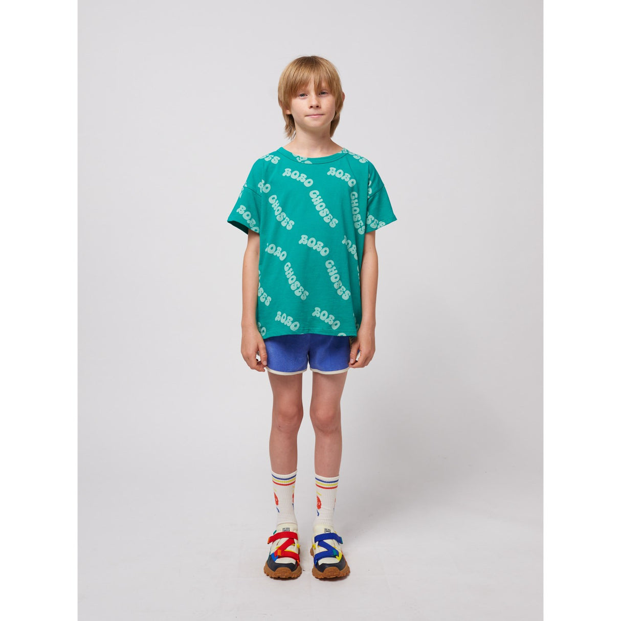 Bobo Choses Green Wavy Bobo Choses All Over T-Shirt