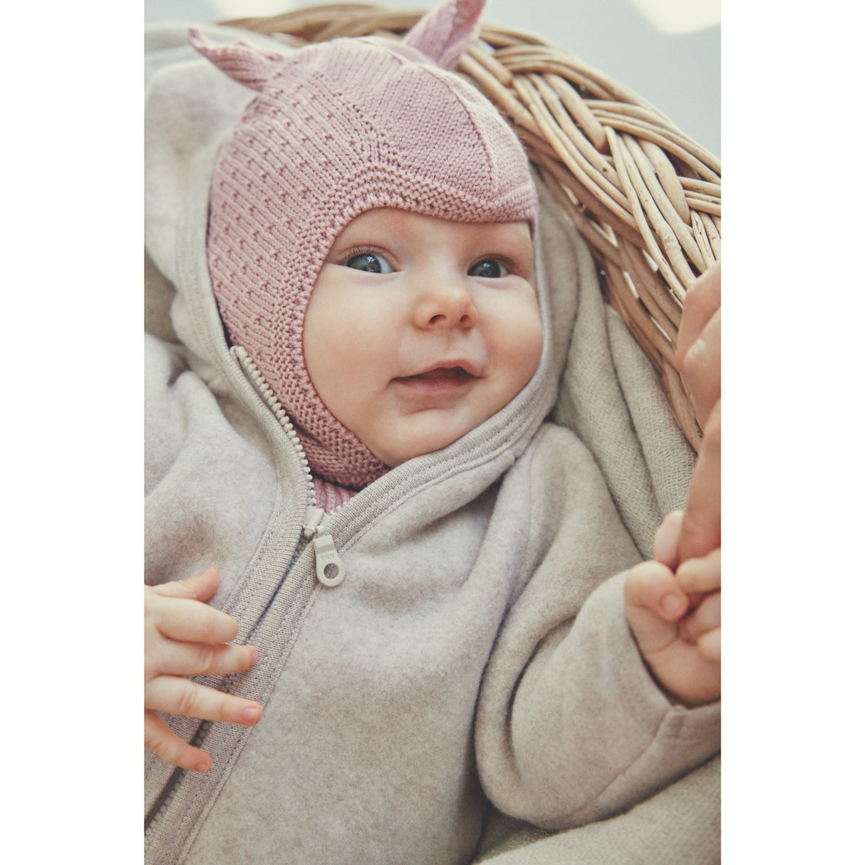 Huttelihut Camel Melange Jacket Ears Cotton Fleece