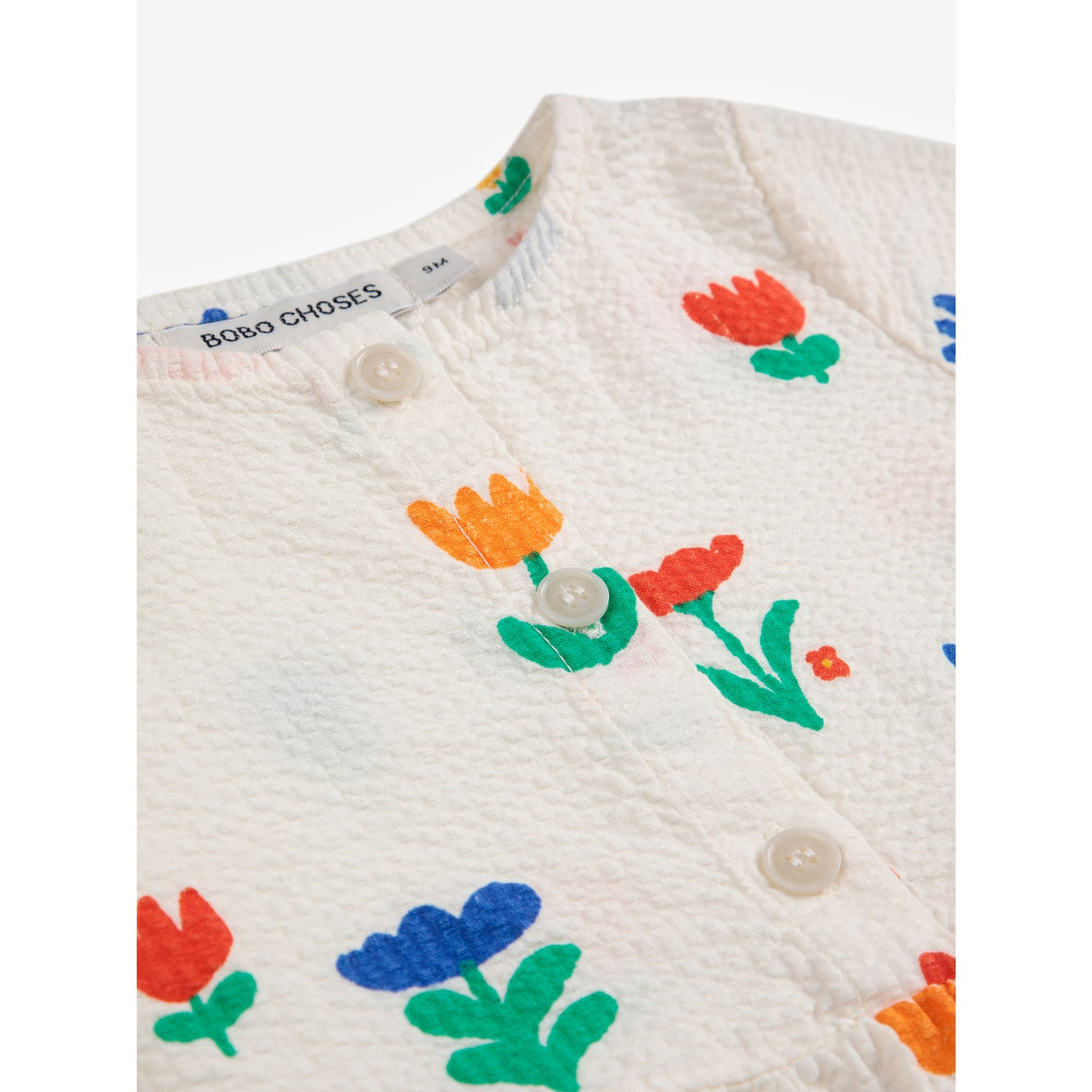 Bobo Choses Offwhite Garden Party All Over Woven Dress