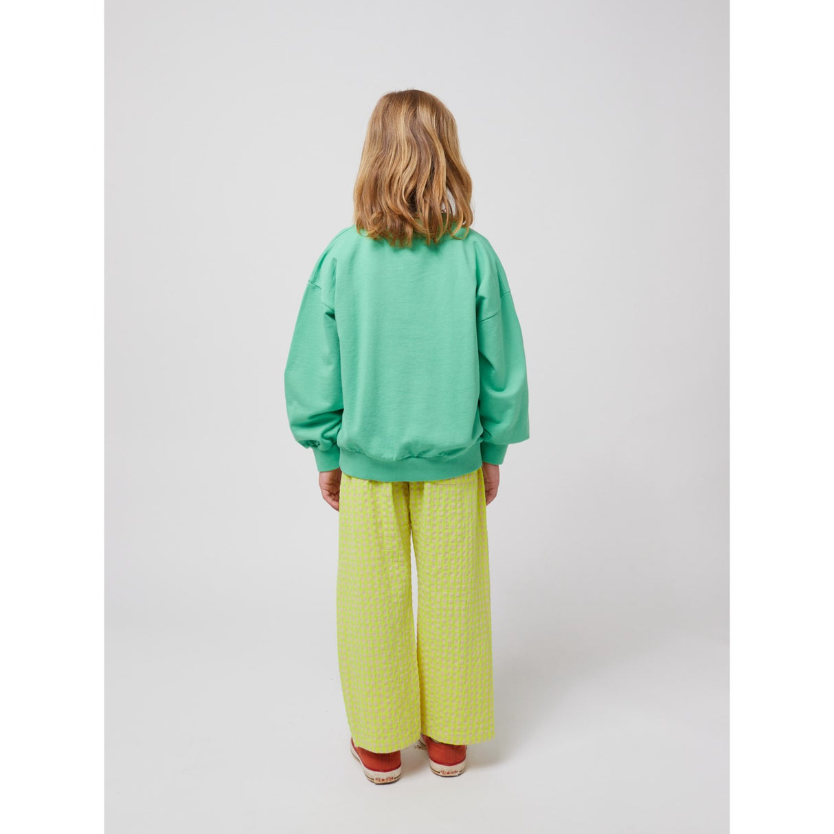 Bobo Choses Light Green A Day At The Beach Sweatshirt
