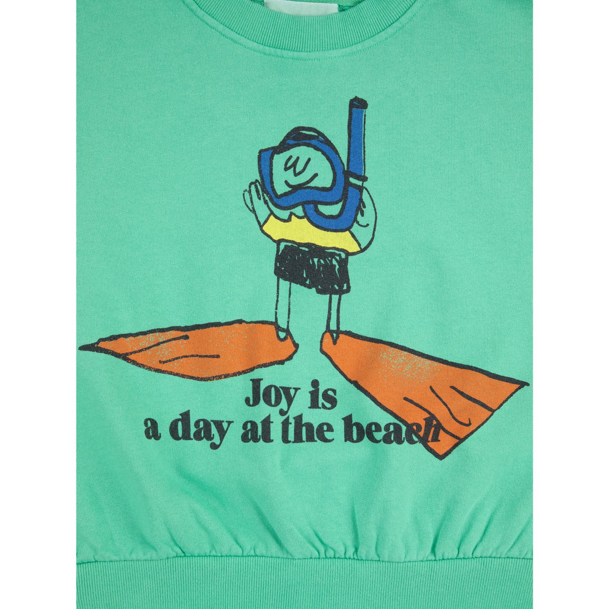 Bobo Choses Light Green A Day At The Beach Sweatshirt