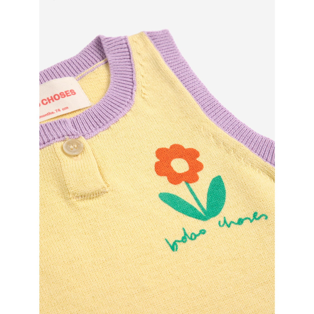 Bobo Choses Beige Flower Knitted Set