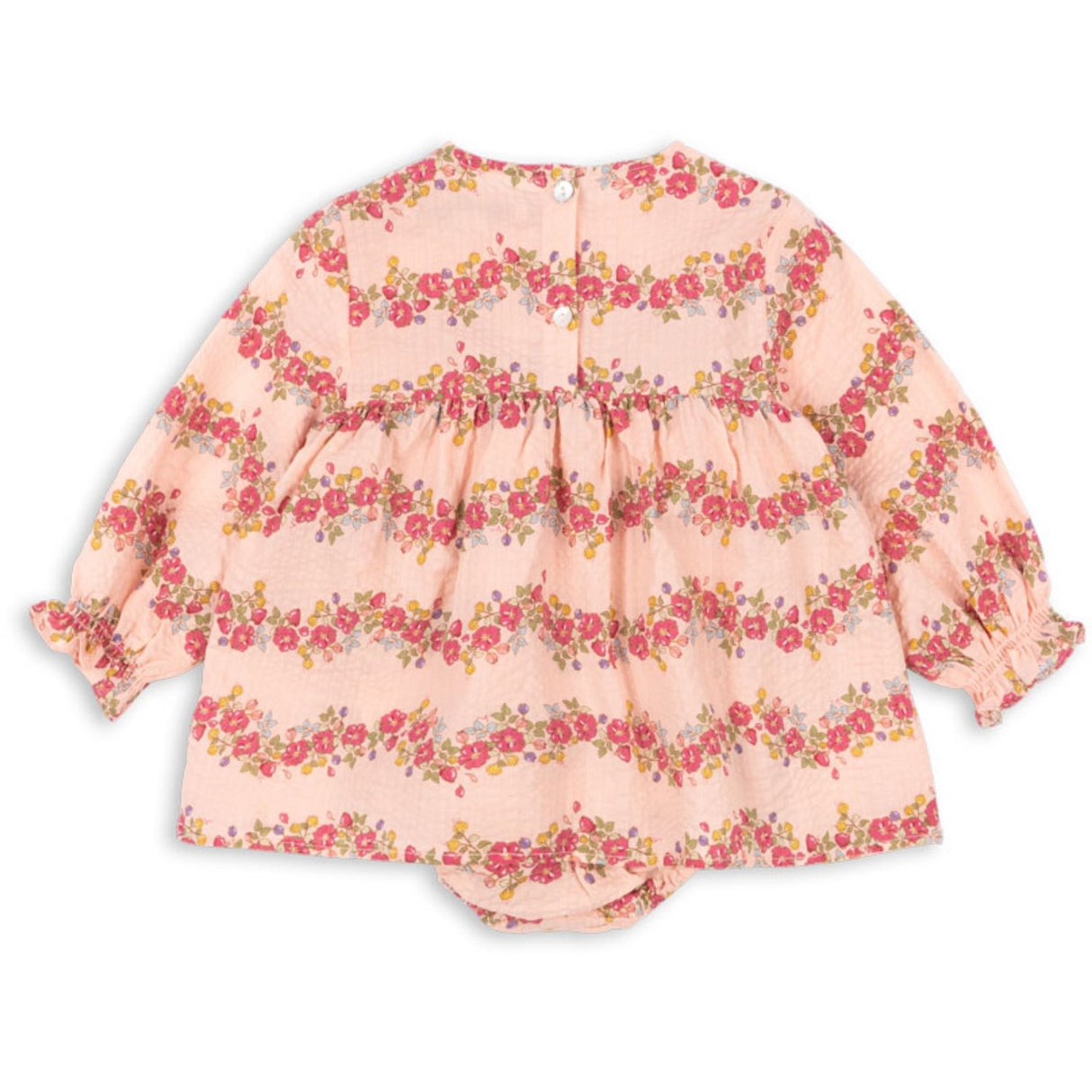 Konges Sløjd Floria Pink Bella Frill Romper Gots