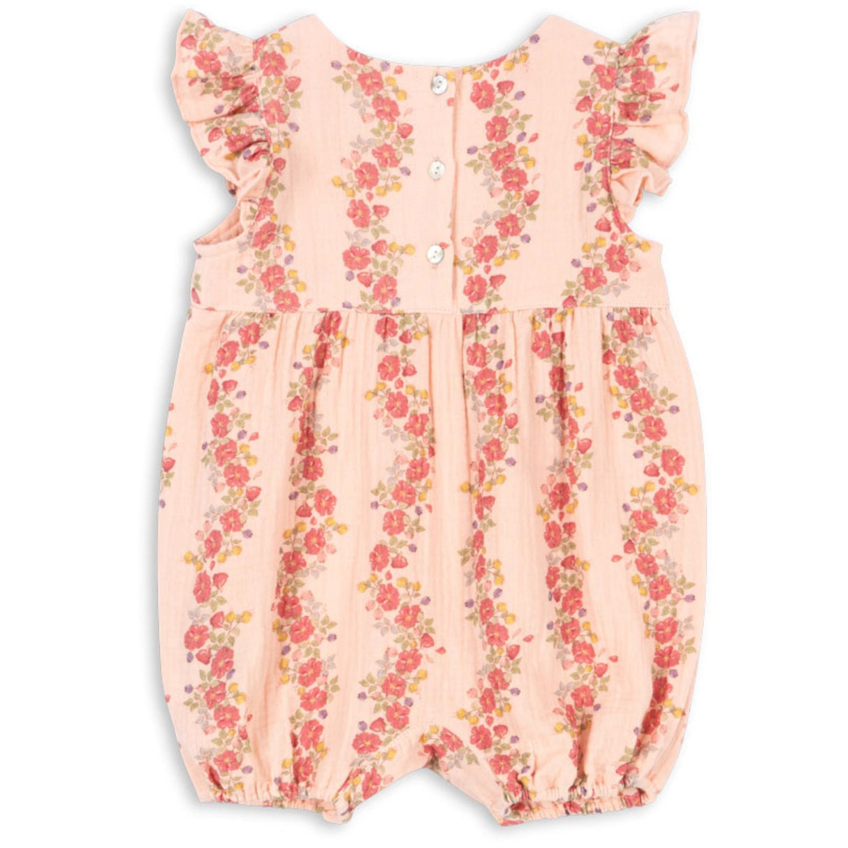 Konges Sløjd Floria Pink Coco Frill Romper Gots