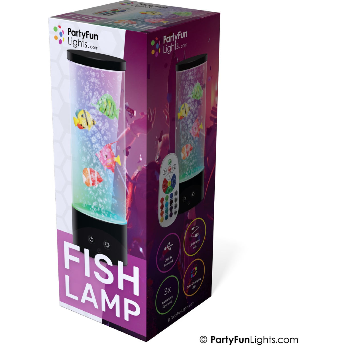 Party Funlight Fishing Lamp with Remote Control H: 28cm