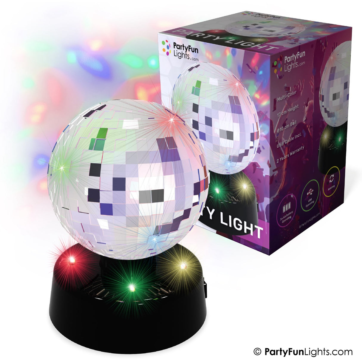 Party Funlight Mirror Ball Lamp Ø: 10cm