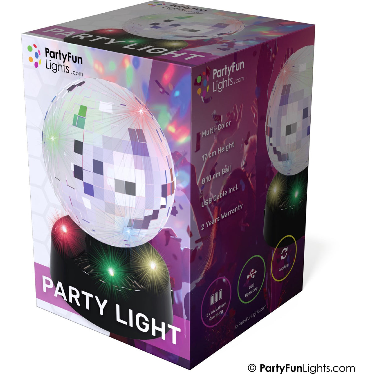 Party Funlight Mirror Ball Lamp Ø: 10cm