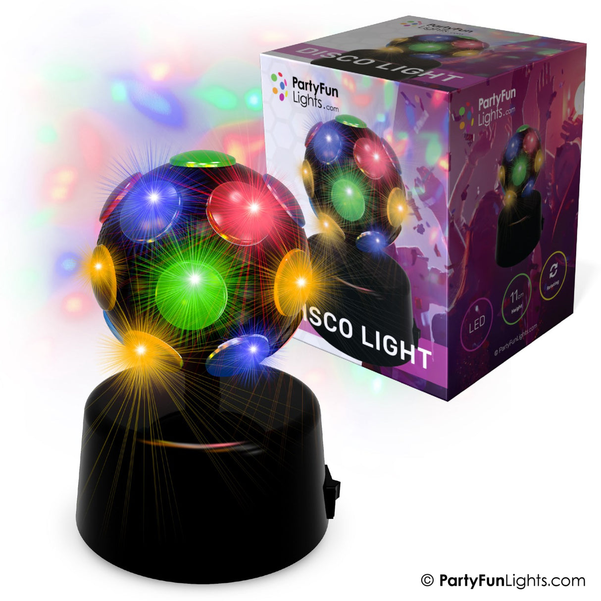Party Funlight Mini Disco Lamp Ø: 9.2cm