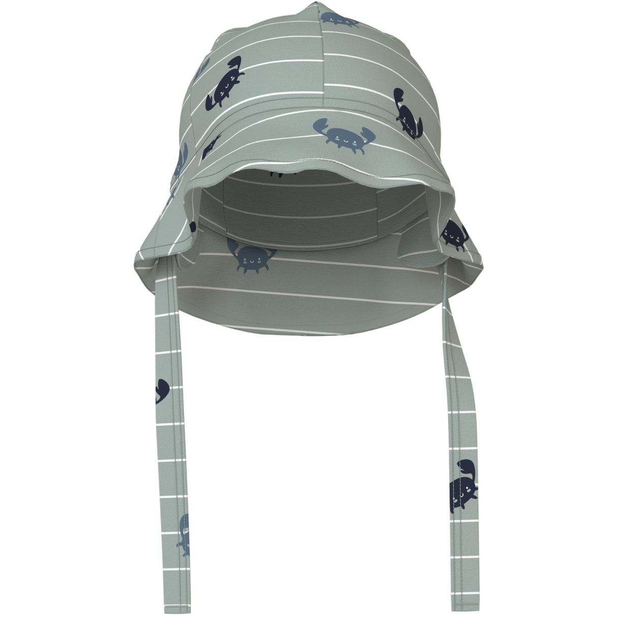 Name It Aqua Gray Crabs Vroels Sunhat