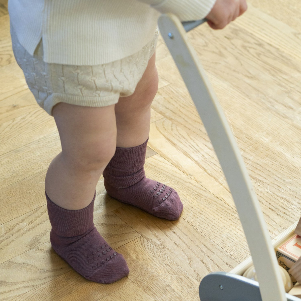 Gobabygo Misty Plum Non-Slip Socks Bamboo