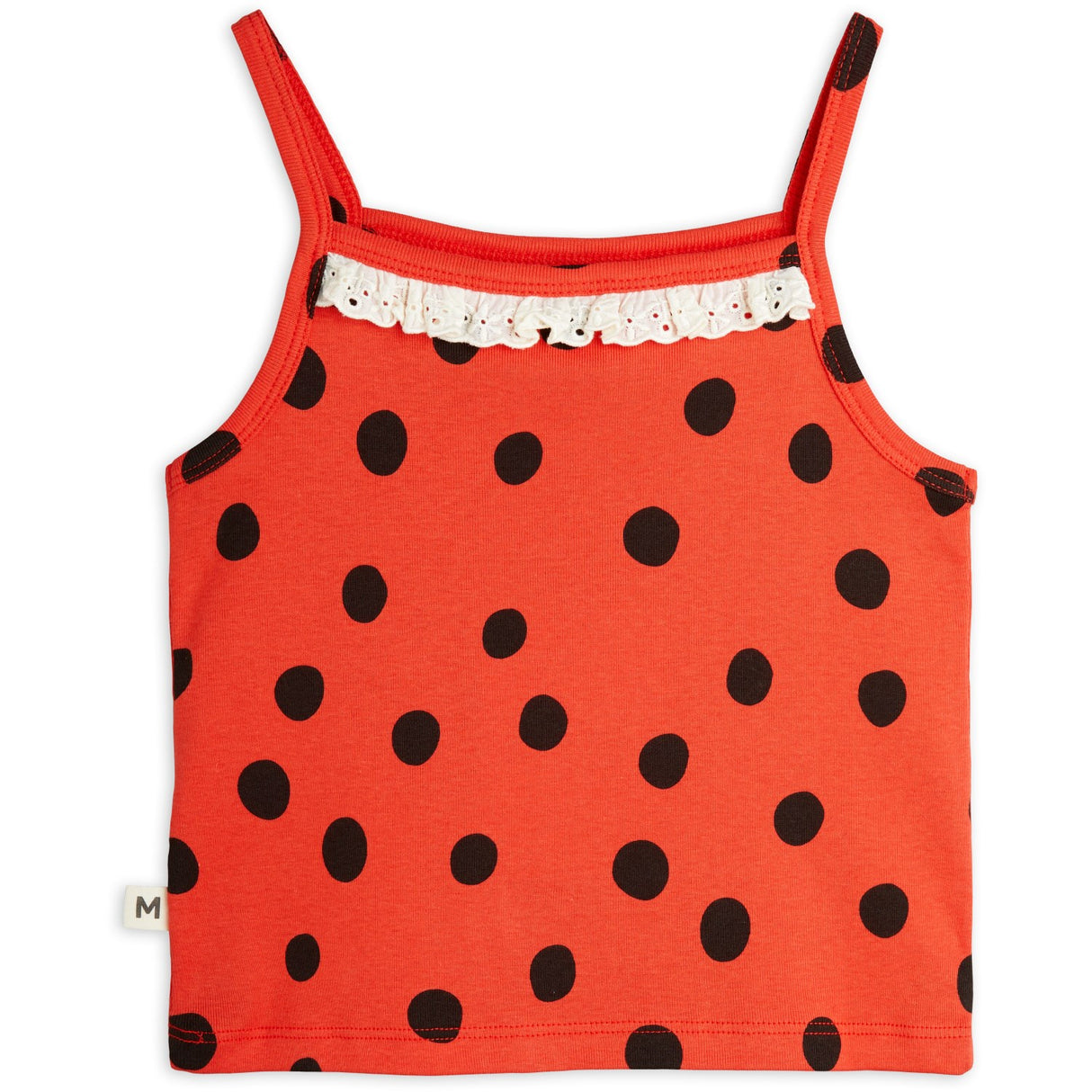 Mini Rodini Red Dots AOP Lace Tank