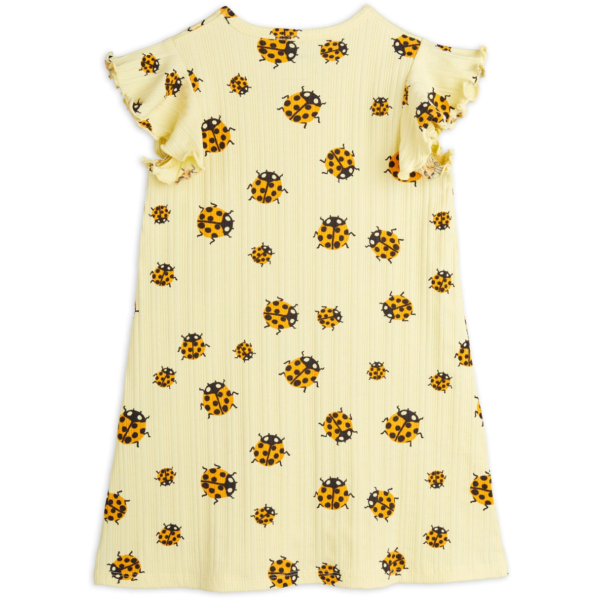 Mini Rodini Yellow Ladybugs AOP Wing Dress