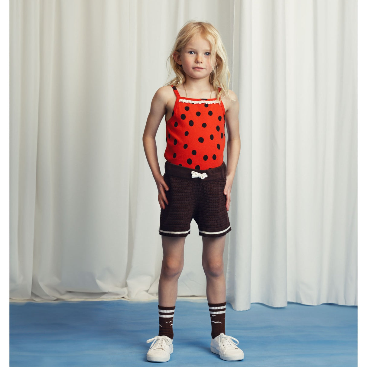 Mini Rodini Red Dots AOP Lace Tank