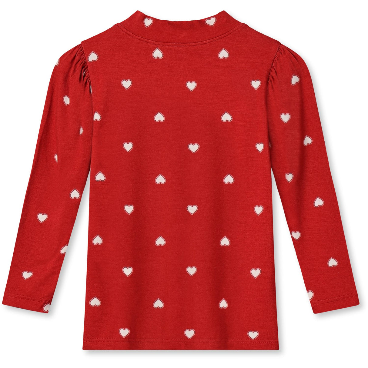 Fliink Pompeian Red Aop Kelly Puff Ls Blouse