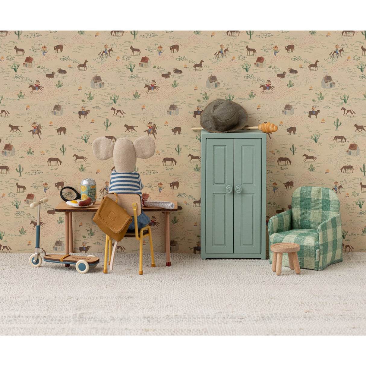 Maileg Chair, Mouse - Yellow