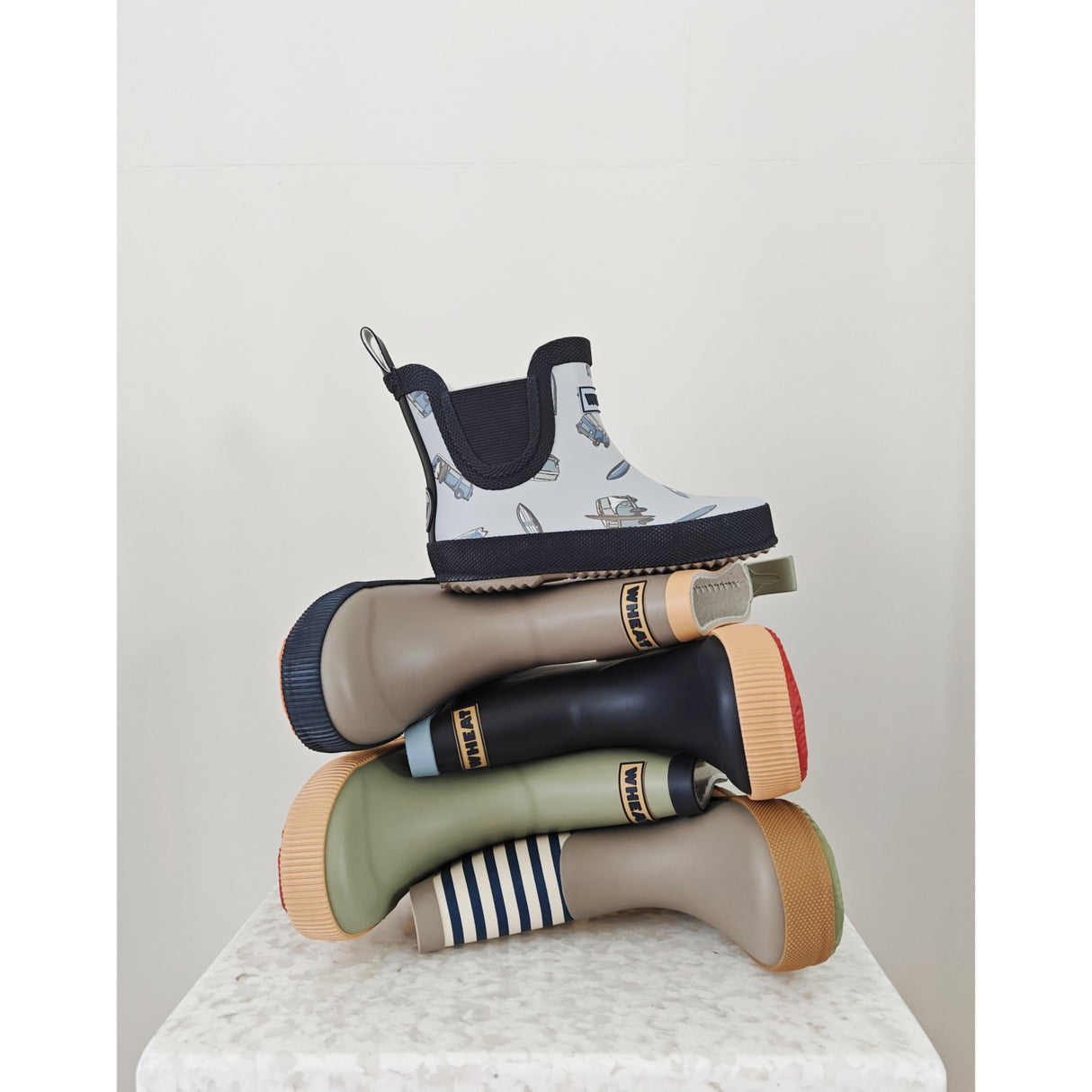 Wheat Green Tea Rubber Boot Welly