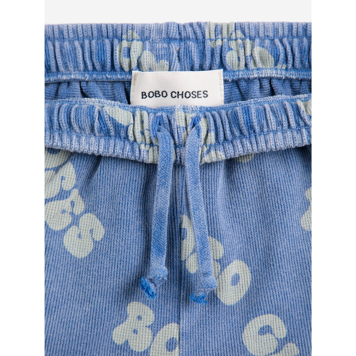 Bobo Choses Blue Wavy Bobo Choses All Over Waffle Bermuda Shorts