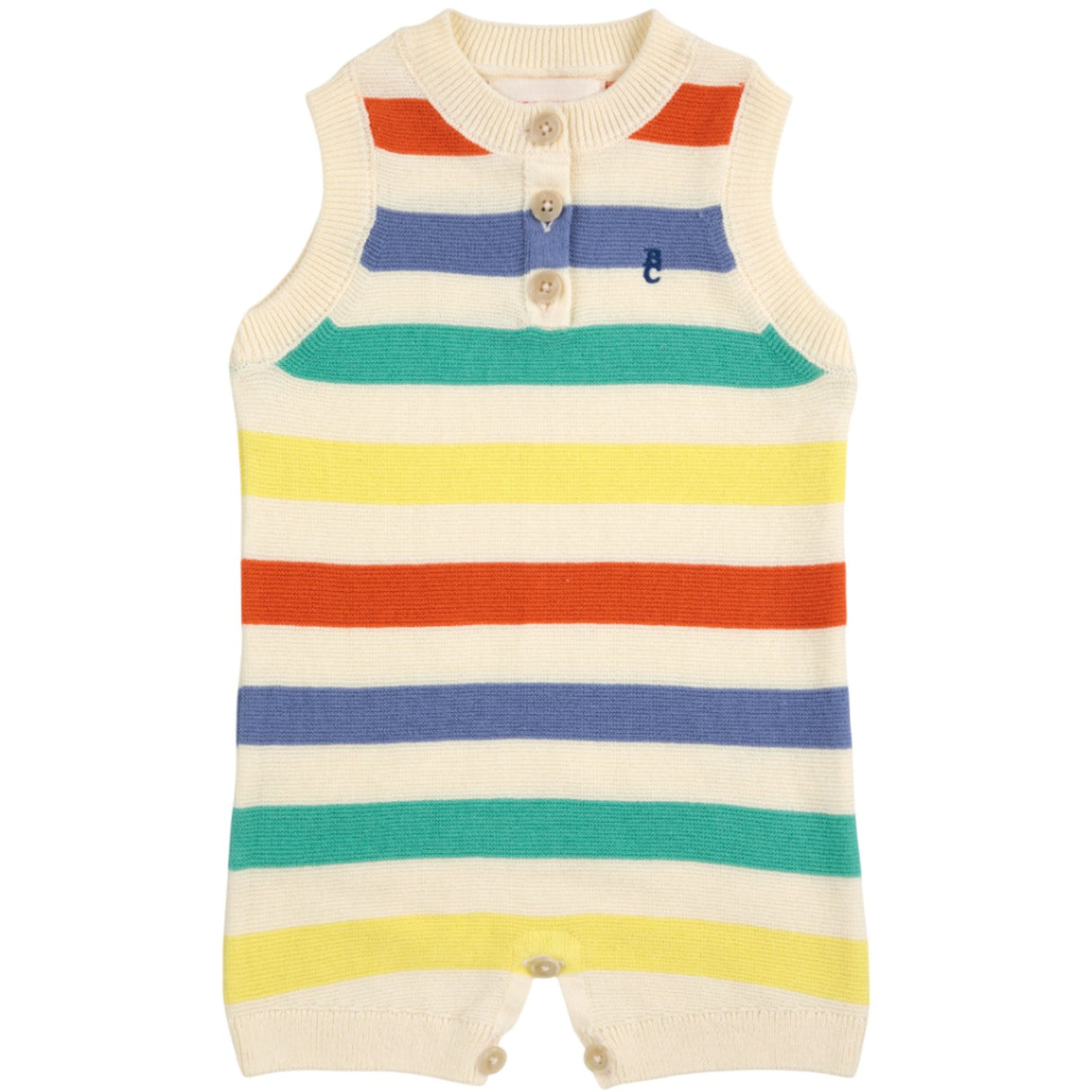 Bobo Choses Multicolor Multicolor Striped Knitted Playsuit