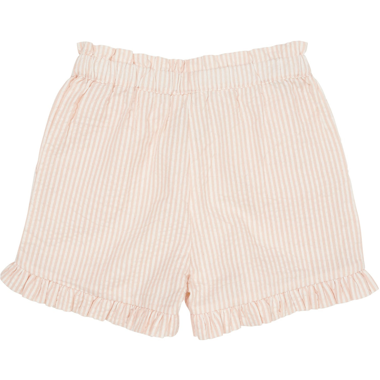 COPENHAGEN COLORS Dusty Rose W Cream Stripe Seersucker Girly Shorts