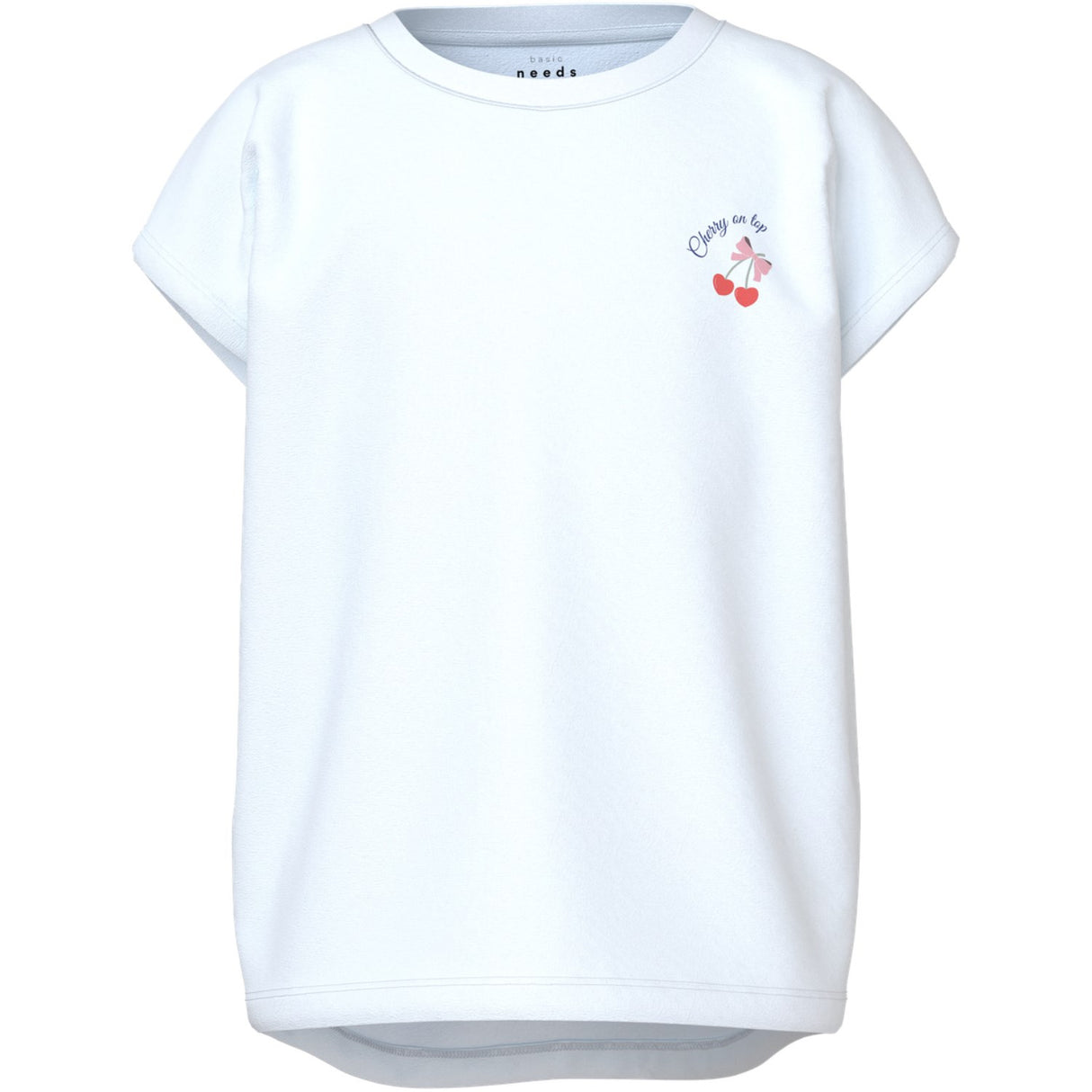 Name It Bright White Heart Cherry Varutti Capsl Loose T-Shirt