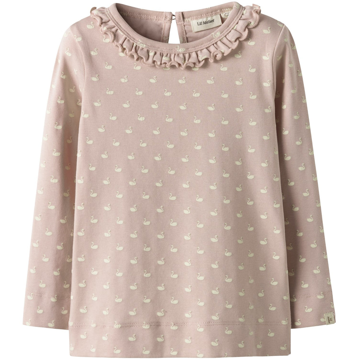 Lil'Atelier Peach Whip Swans Gayo Slim Blouse