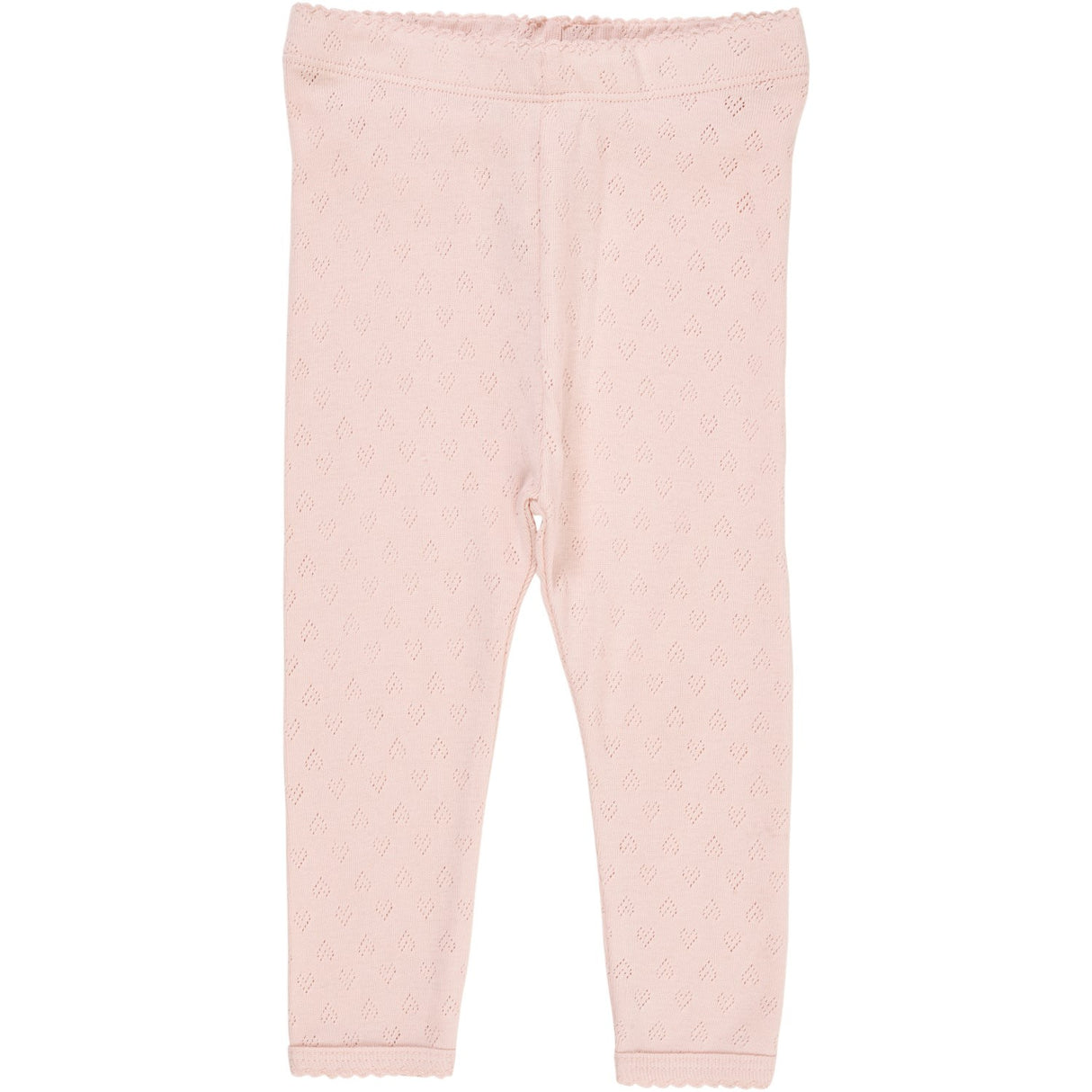 COPENHAGEN COLORS Dusty Rose Pointelle Heart Leggings