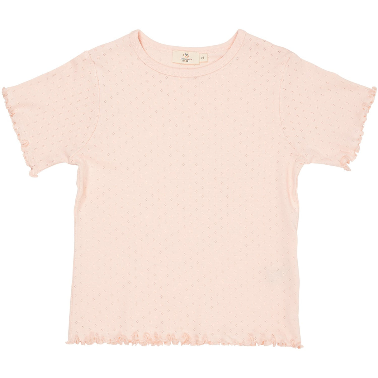 COPENHAGEN COLORS Dusty Rose Summer Pointelle T-Shirt Ss