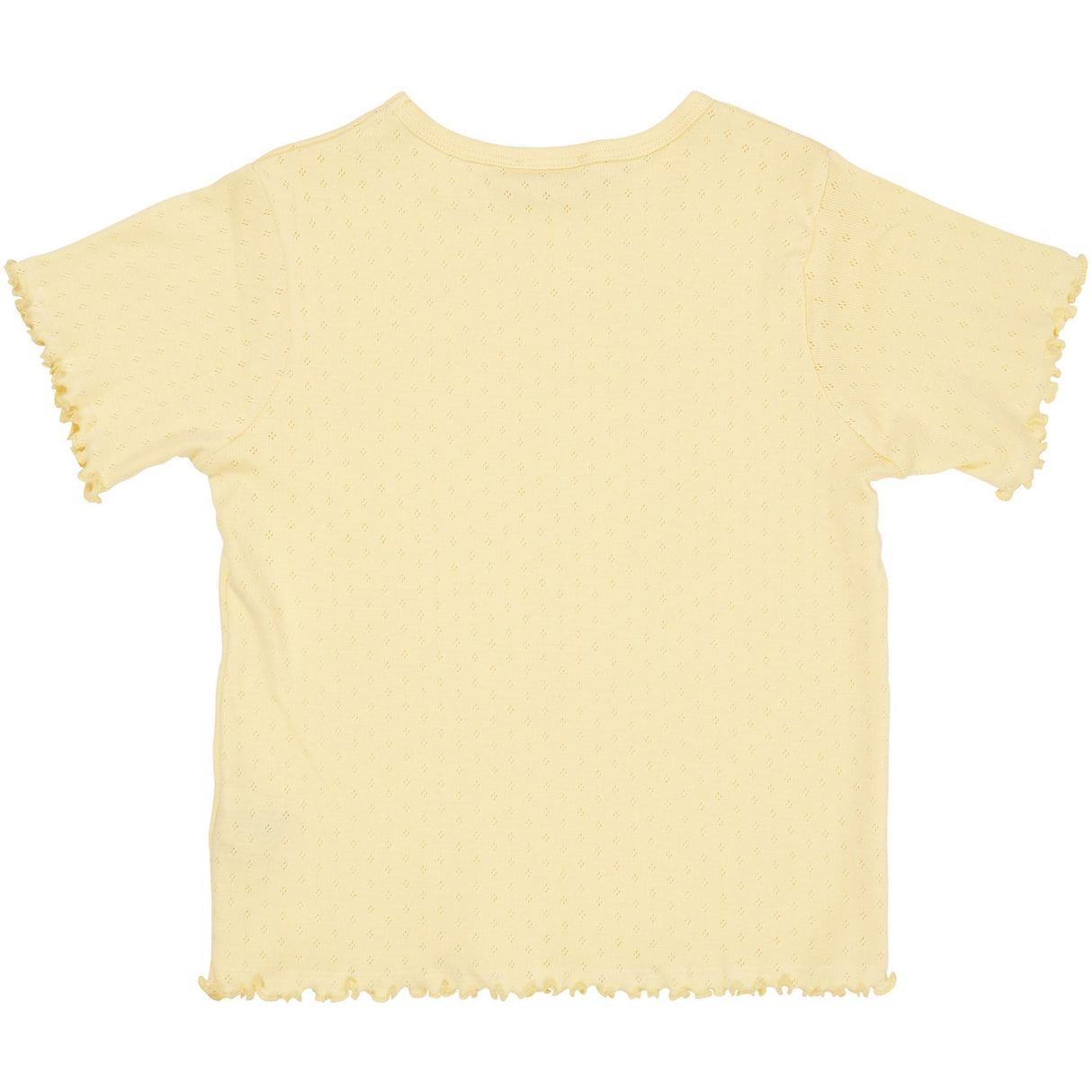 COPENHAGEN COLORS Lt Yellow Summer Pointelle T-Shirt Ss