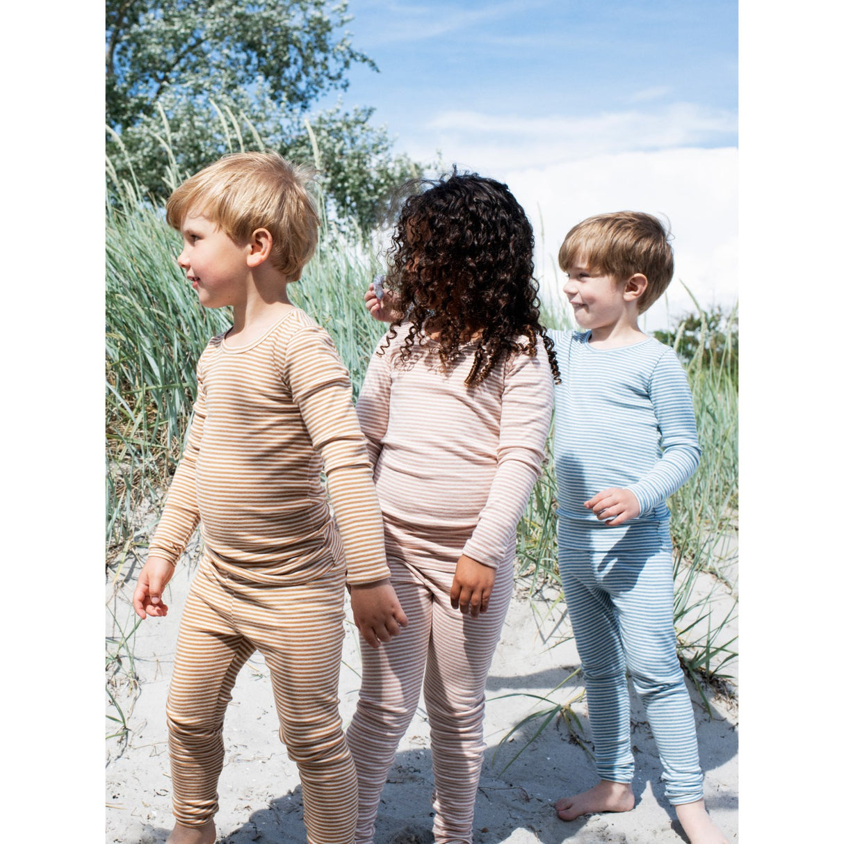 Serendipity Azur/Ecru Slim Blouse Stripe