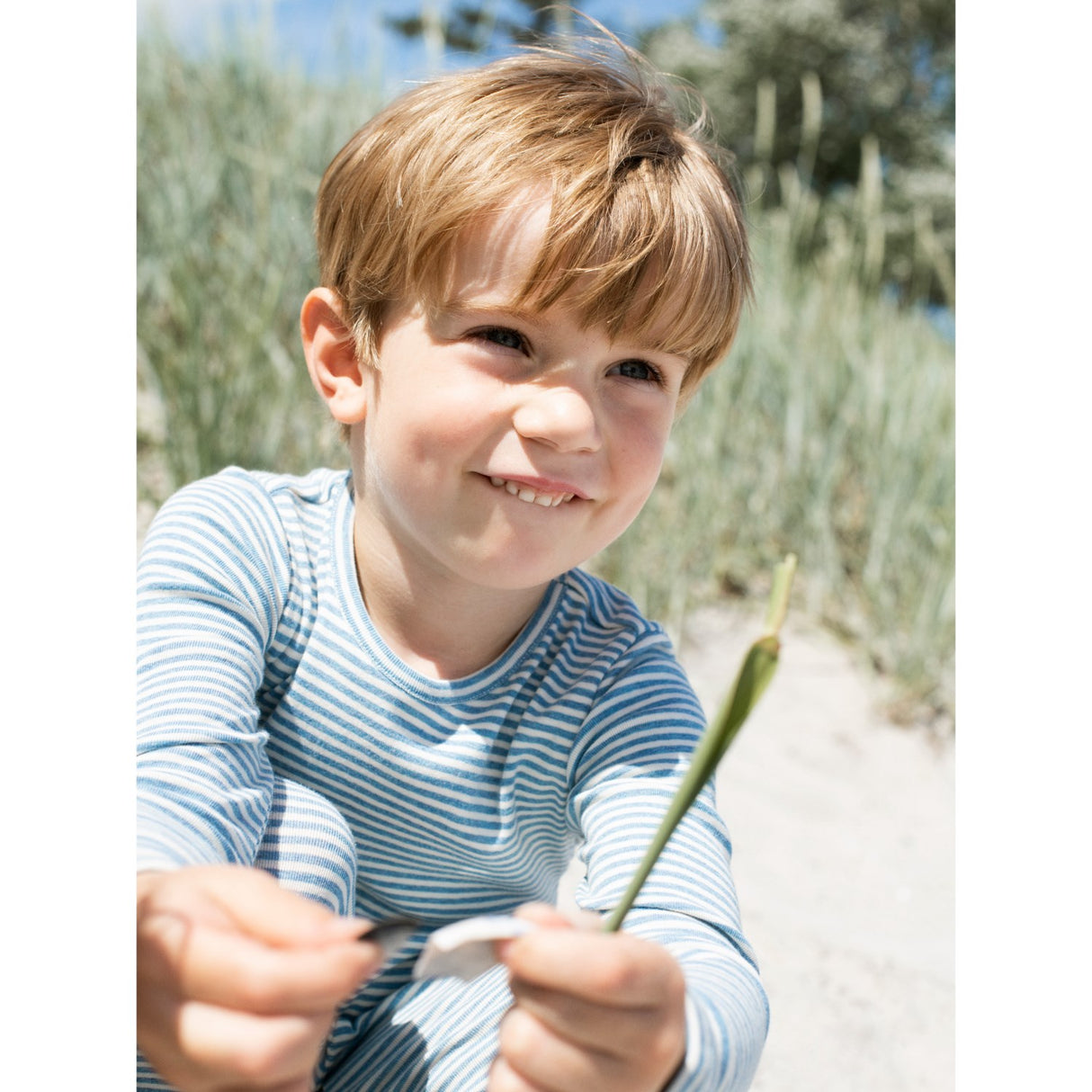 Serendipity Azur/Ecru Leggings Stripe