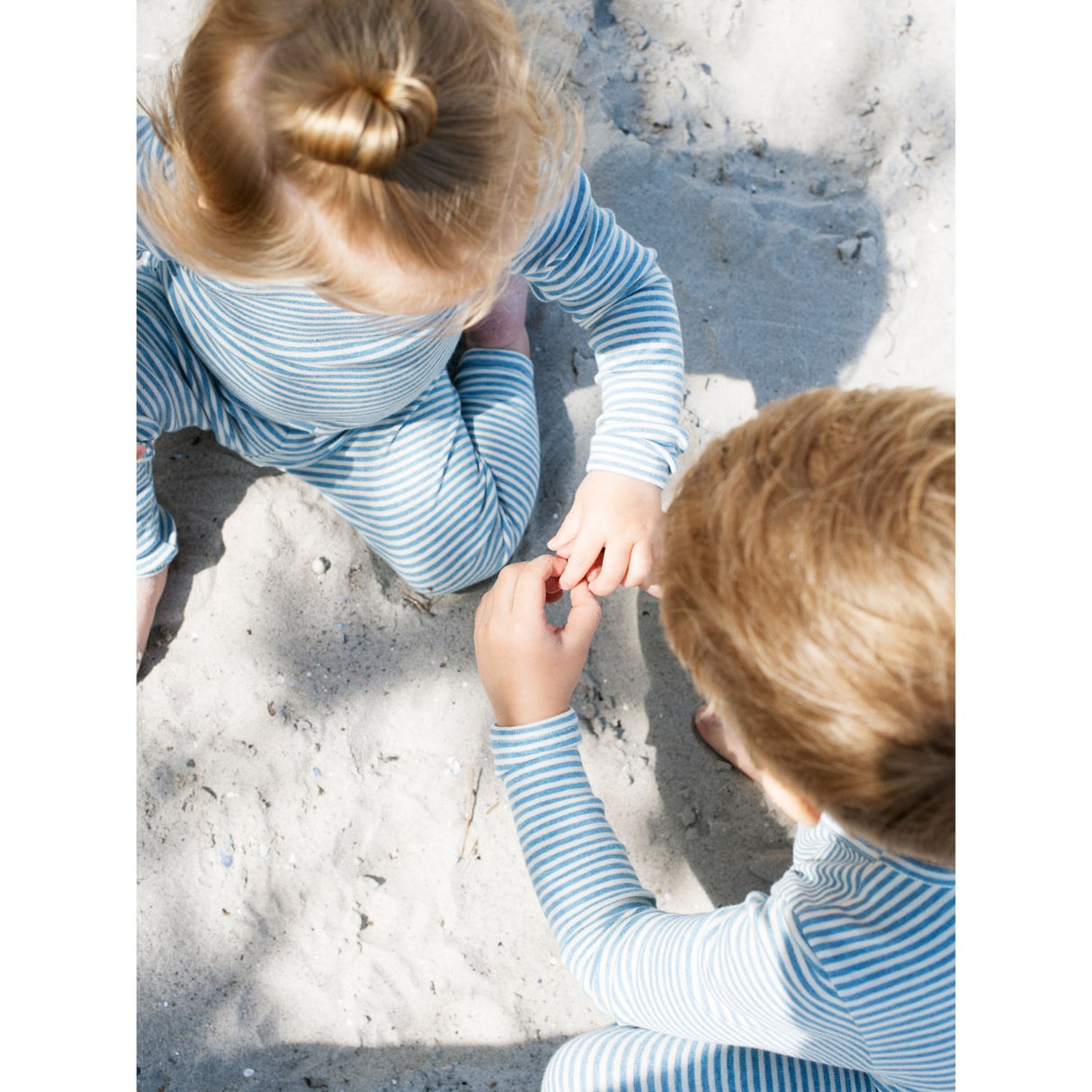 Serendipity Azur/Ecru Baby Leggings Stripe