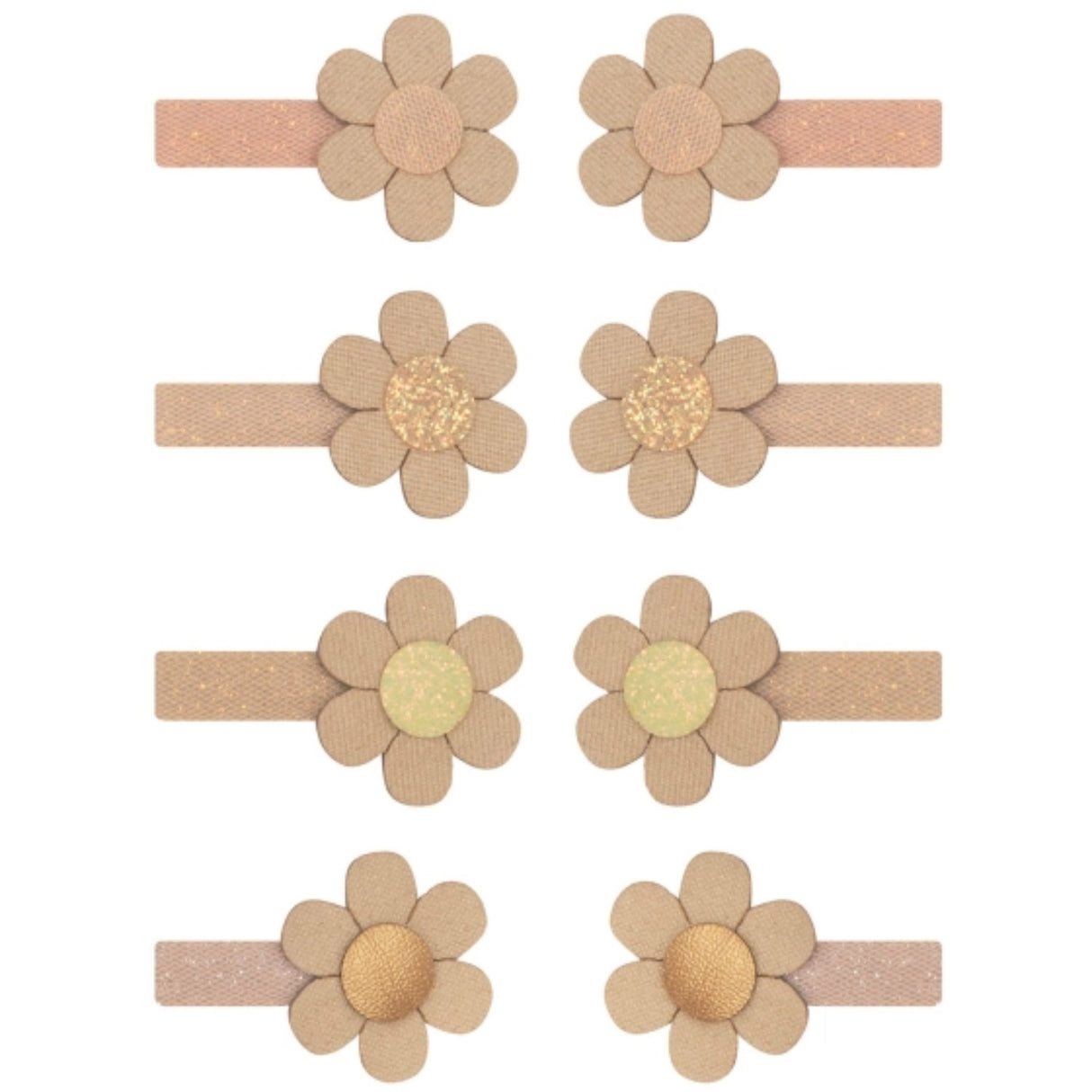 미미 & 룰라 8 헤어 클립 - 미니 데이지 스프링 매직