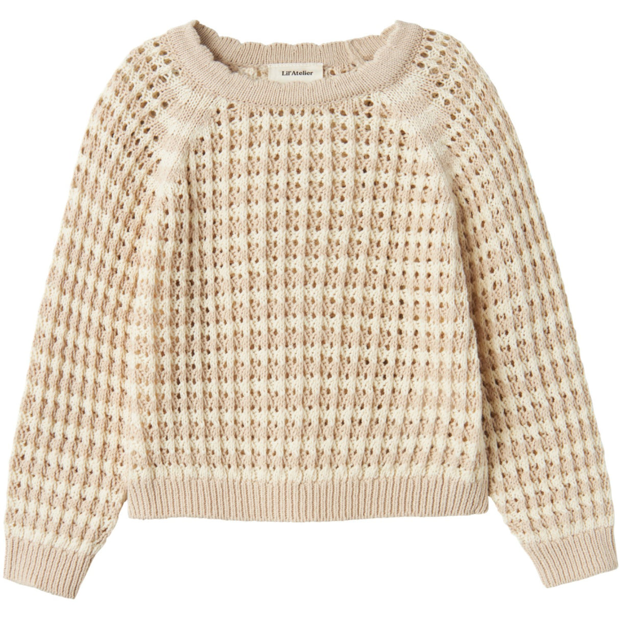 Lil'Atelier Turtledove Gray Morn Boa Knit