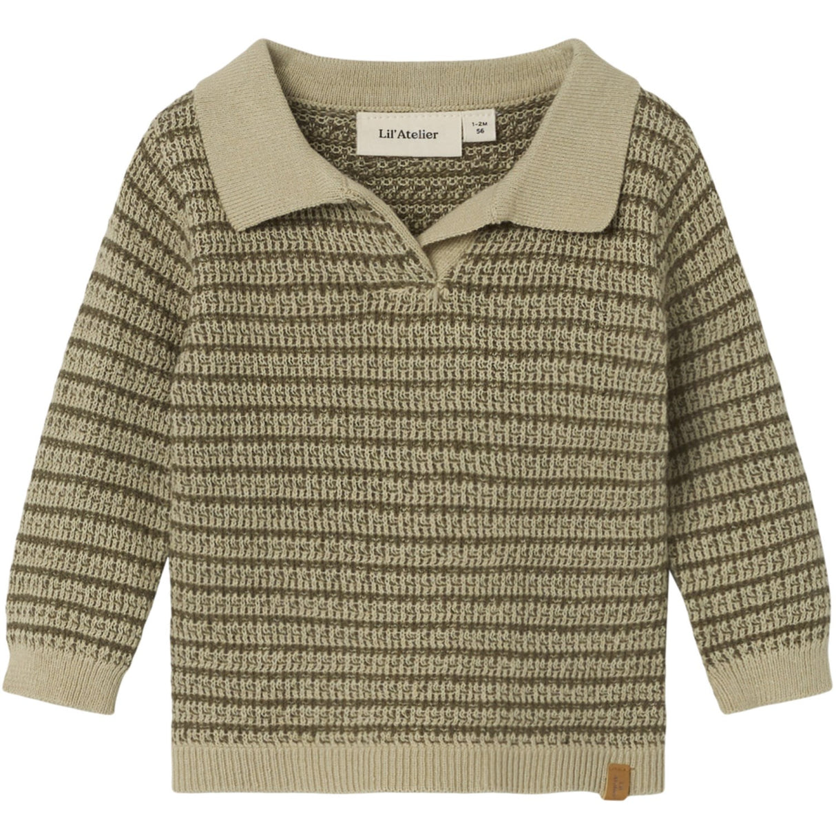 Lil'Atelier Moss Gray Barker Knit Polo