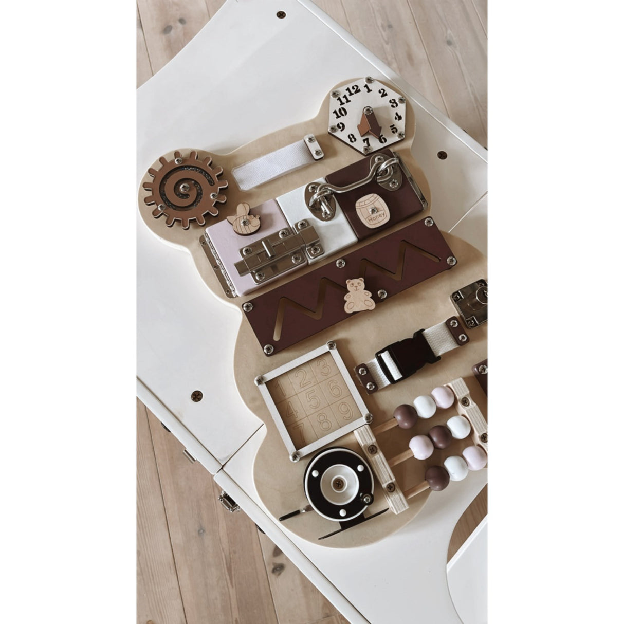 HEMMINGSEN Kids Brown Acttivity Board Bear Portable